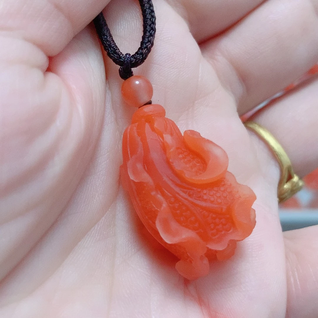 南红玛瑙未镶嵌吊坠(不含链)