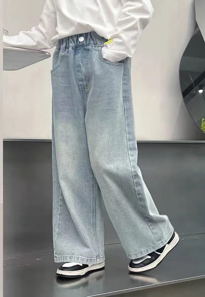 K805-2-1-男女哪吒直筒牛仔裤