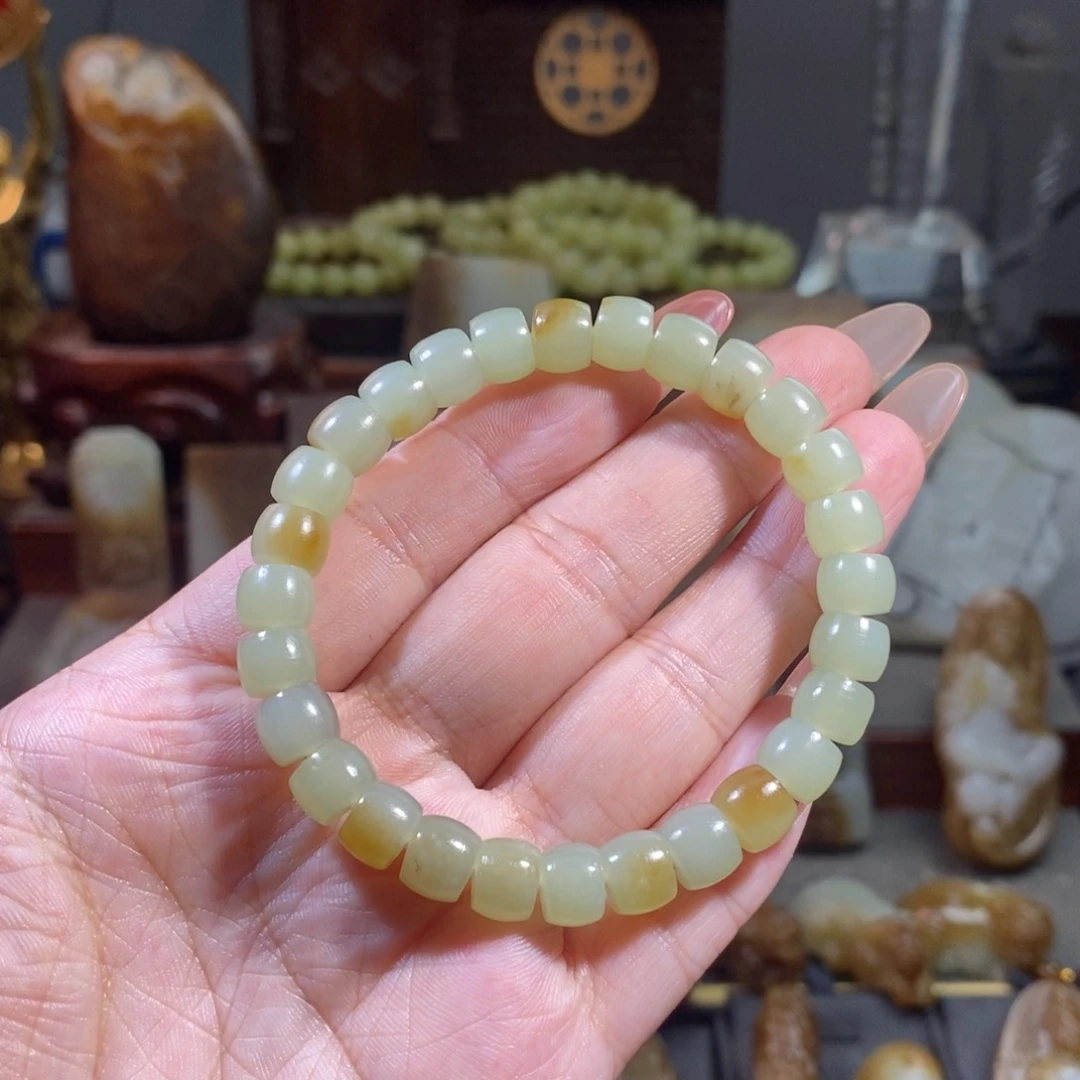 手链未镶嵌和田玉（糖玉）卡8