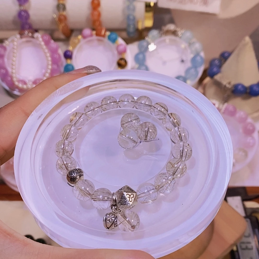 水晶手链未镶嵌阿*子差价