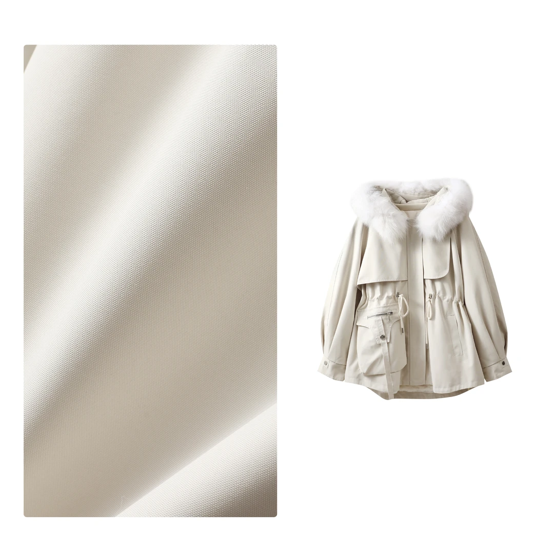 新款时尚韩版皮草外套狐狸毛领可拆卸兔毛内胆冬季M13076