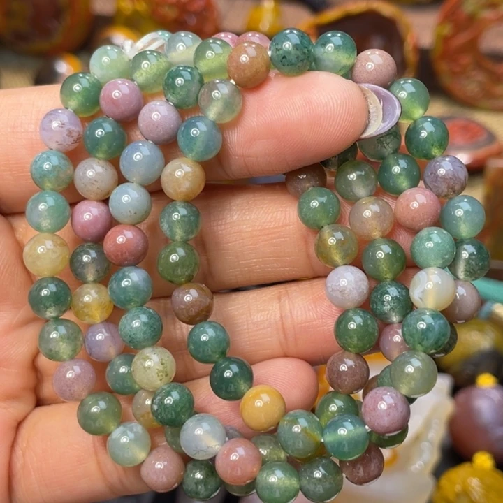 玛瑙/玉髓未镶嵌珠宝奇石尚品天然水草108粒480米