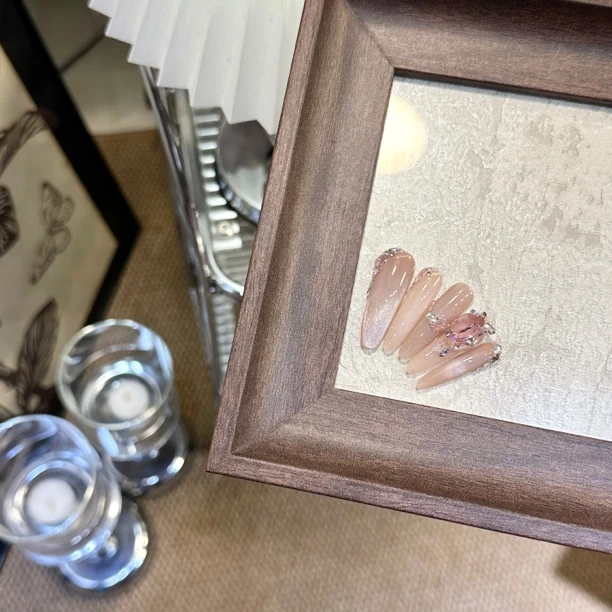 【花季】锆石裸色猫眼/穿戴甲手工气质小熊