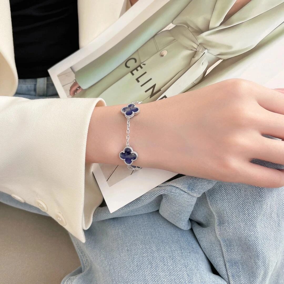 《ZS》 四叶草伍花时尚经典彼得石 可调节手围