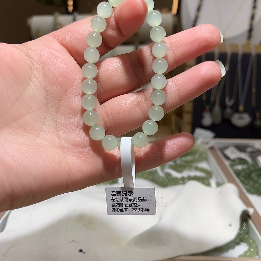 和田玉手串未镶嵌墩*?