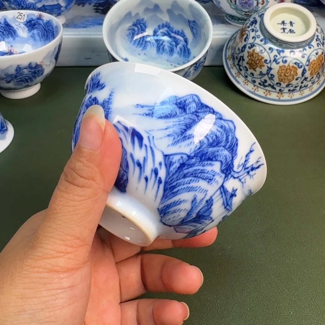 景德镇纯手绘茶具雨274