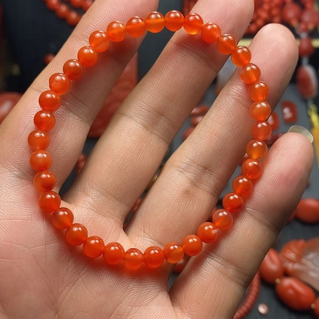 南红玛瑙0.5串河湾料未镶嵌