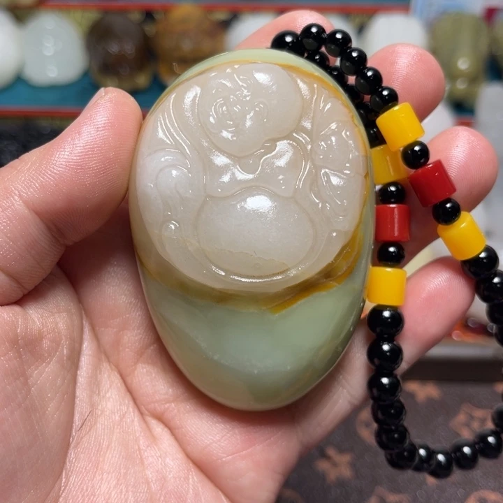 石材天然方解石手把件不退换