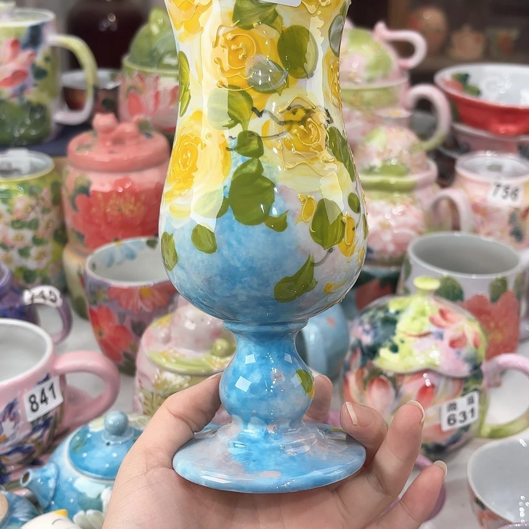 景德镇手绘高温釉下彩陶瓷茶具