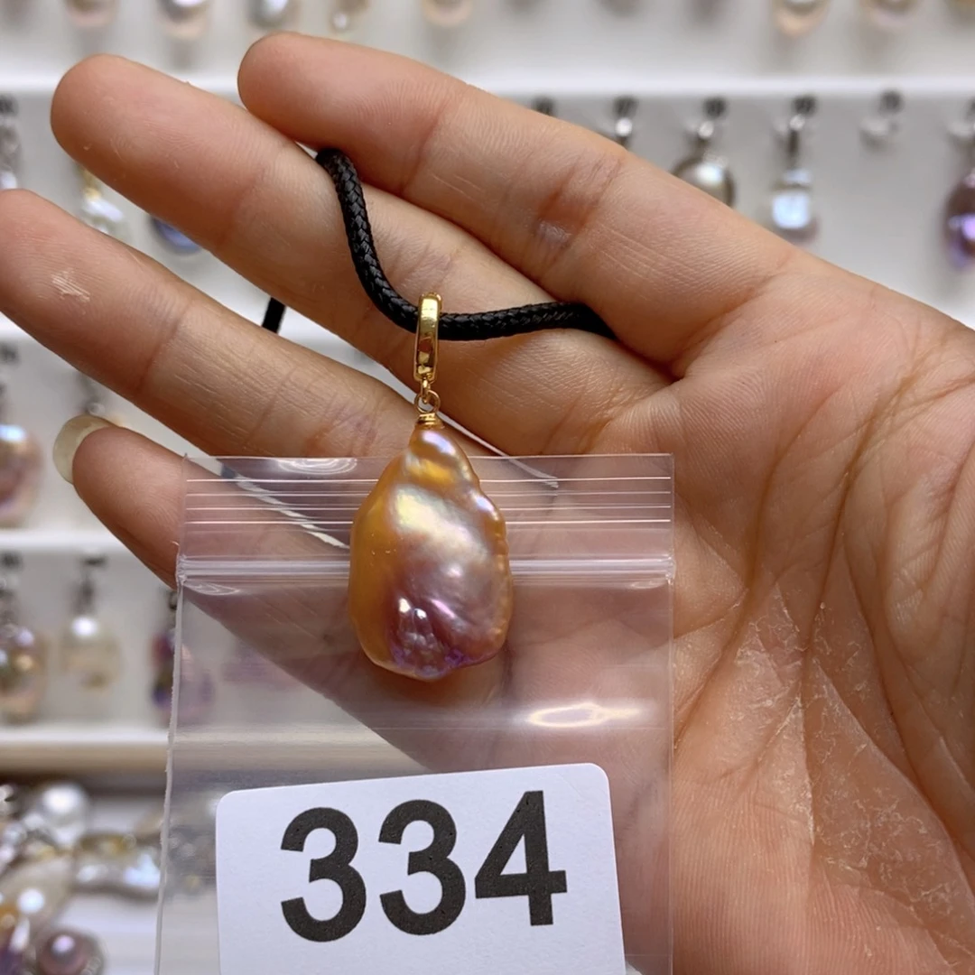 淡水珍珠颈饰银S925镶嵌334