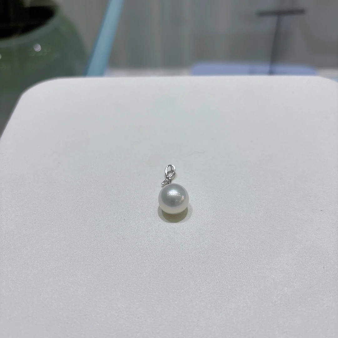 s925银淡水爱迪生珍珠吊坠11-12mm