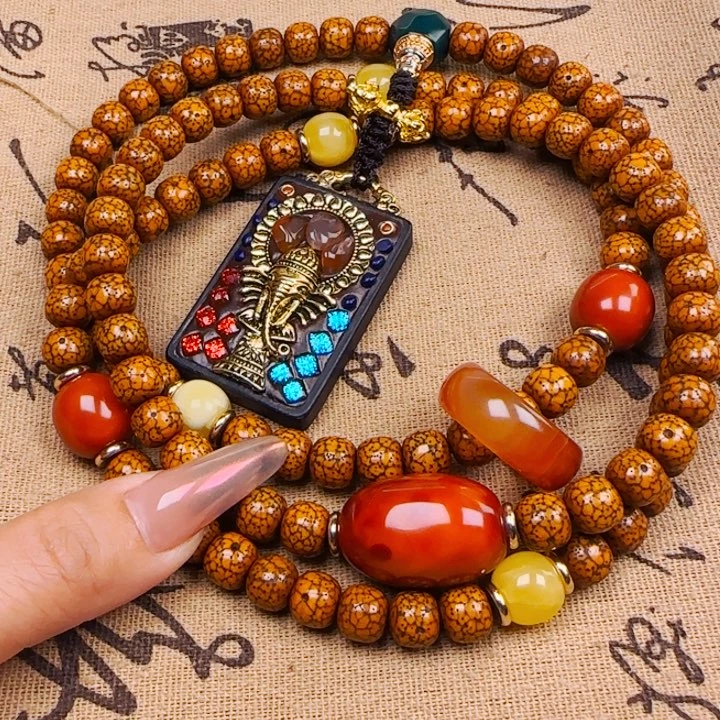 星月菩提吊坠不****年脖挂