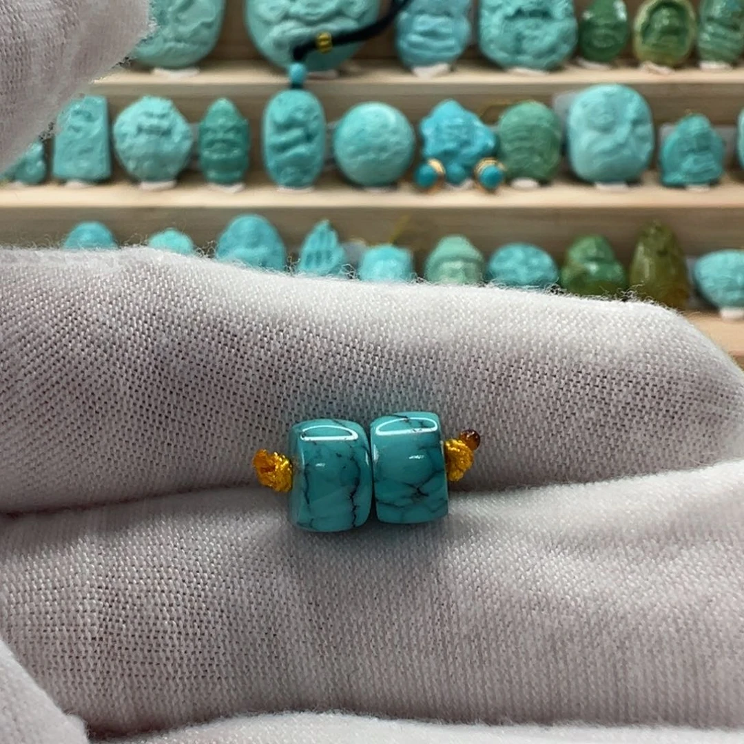 未镶嵌绿松石直切珠7.5x5mm