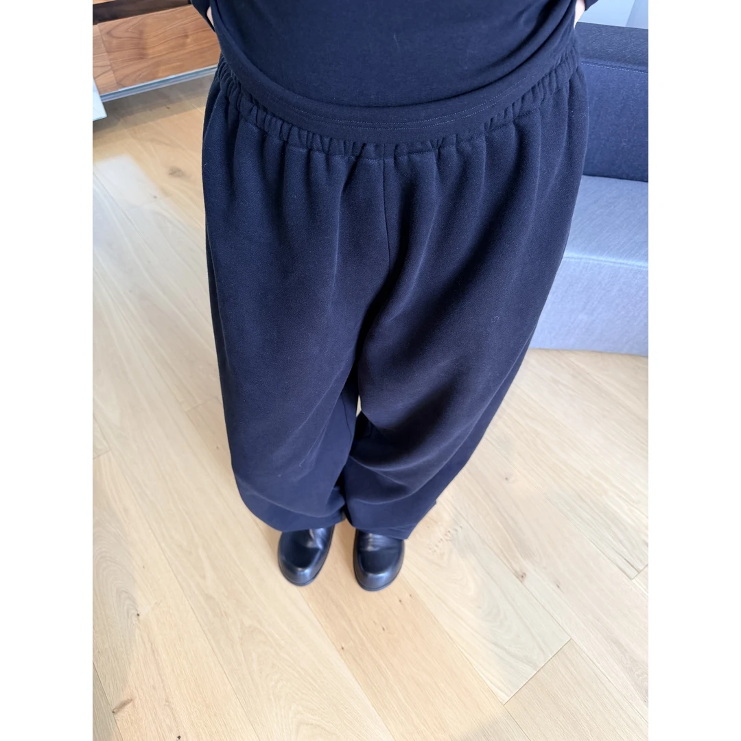 KIOKWANG//男女同款经典百搭松紧腰廓形阔腿卫裤加绒休闲