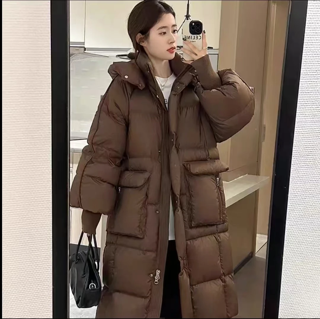 网红时尚连帽加厚冬季羽绒服