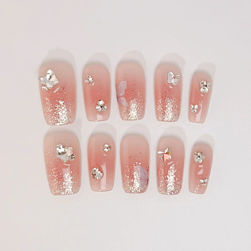 medinilla【钻蝶星语】手工春季新款猫眼穿戴甲显白百搭可拆卸