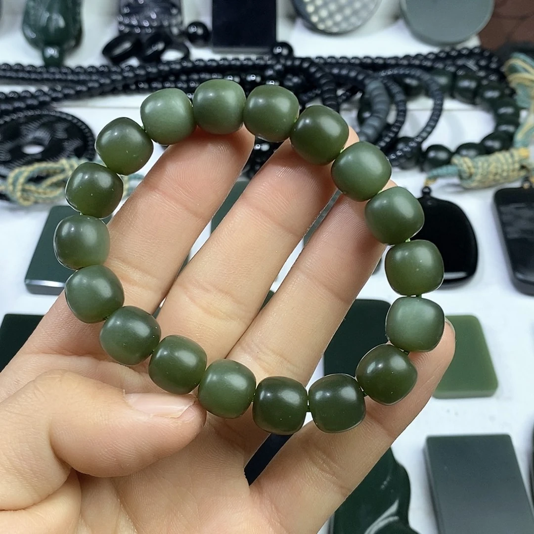 和田玉手链未镶嵌芝***高