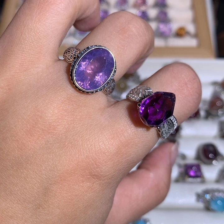 【闪购商品】水晶戒指银S925镶嵌技*宅戒指