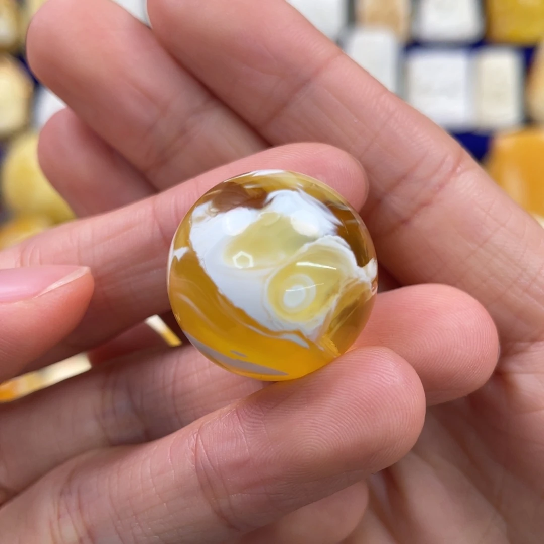 蜜蜡裸石未镶嵌琥珀蜜蜡珠子卡22.4mm