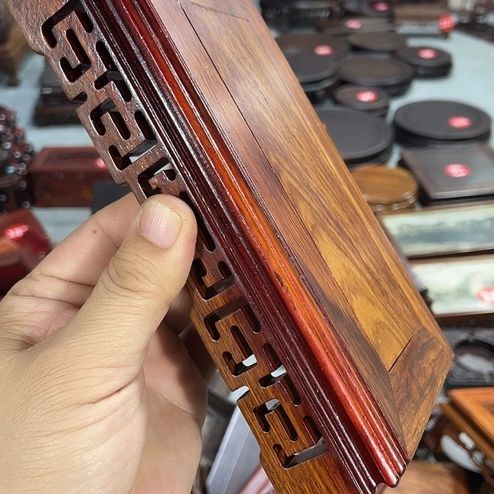 香榧木红木底座工艺品19公分