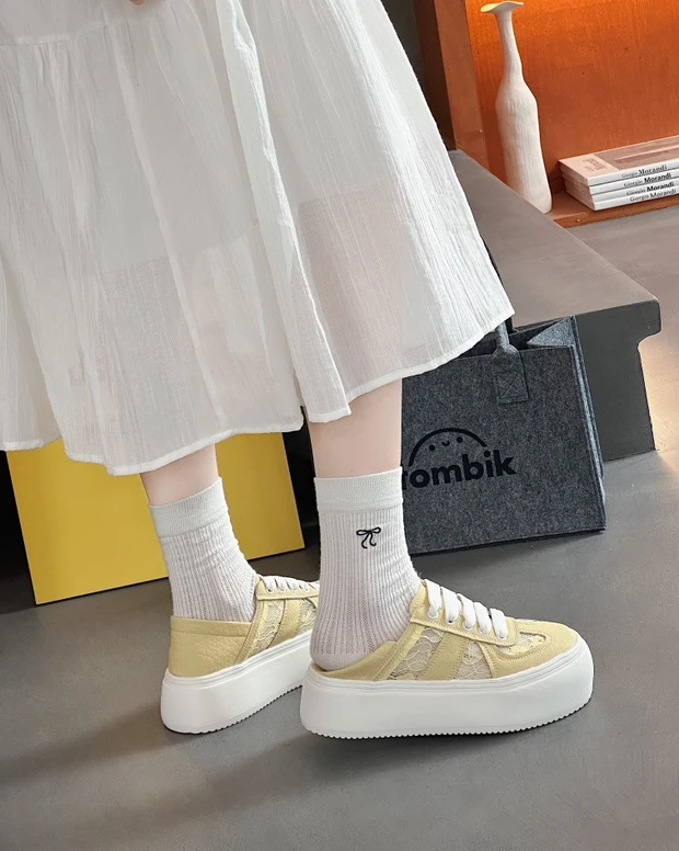 魅克拉透气夏季厚底休闲休闲板鞋板鞋运动薄款布鞋单鞋百搭女款