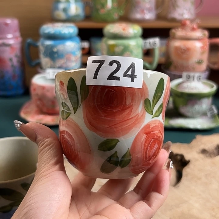 景德镇陶瓷手绘作品724微瑕