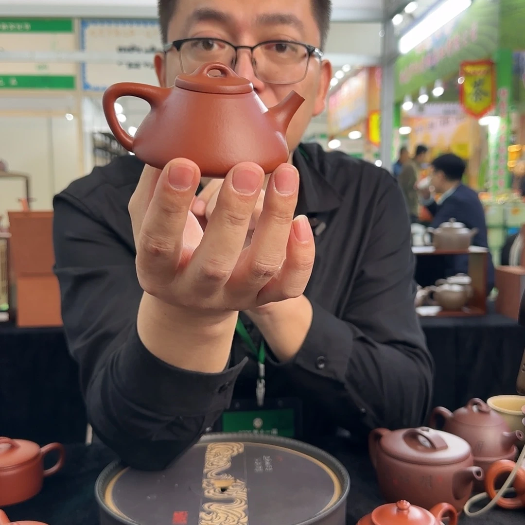 月***狐紫砂茶杯全手朱泥子冶石瓢 130CC