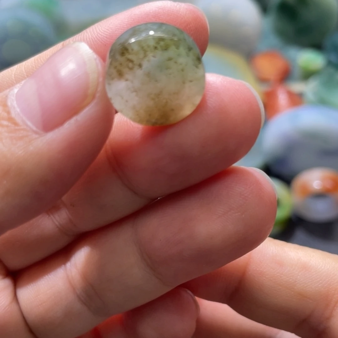 定制翡翠未镶嵌天然翡翠三彩戒心