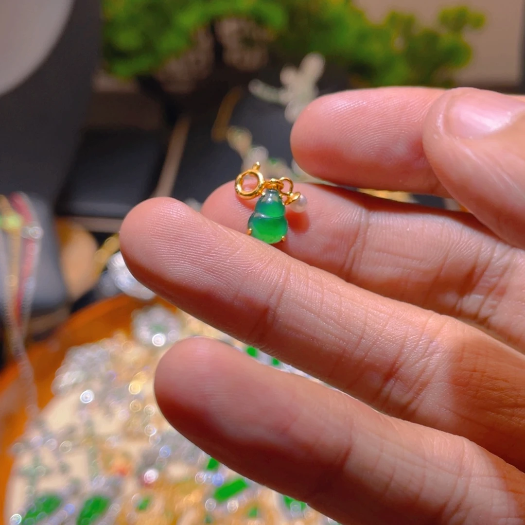 翡翠银S925镶嵌吊坠(不含链)