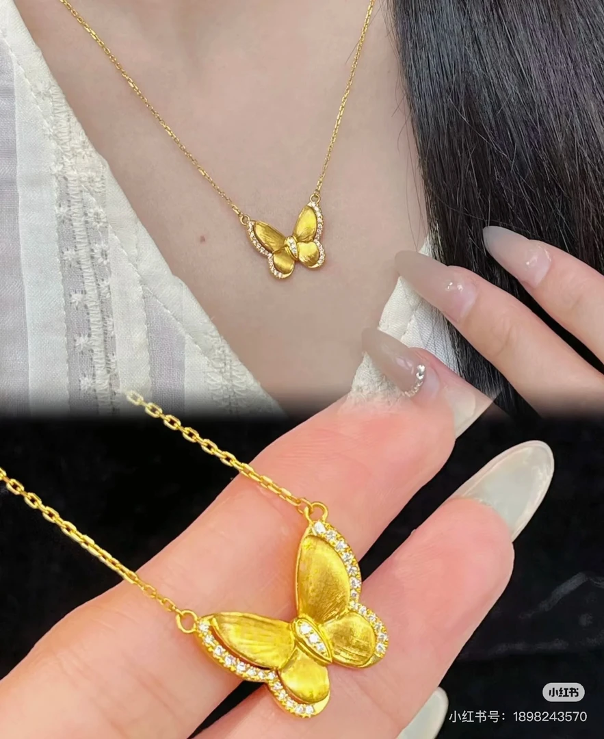 铜合金项链 Dlzea新款蝴蝶项链百搭7