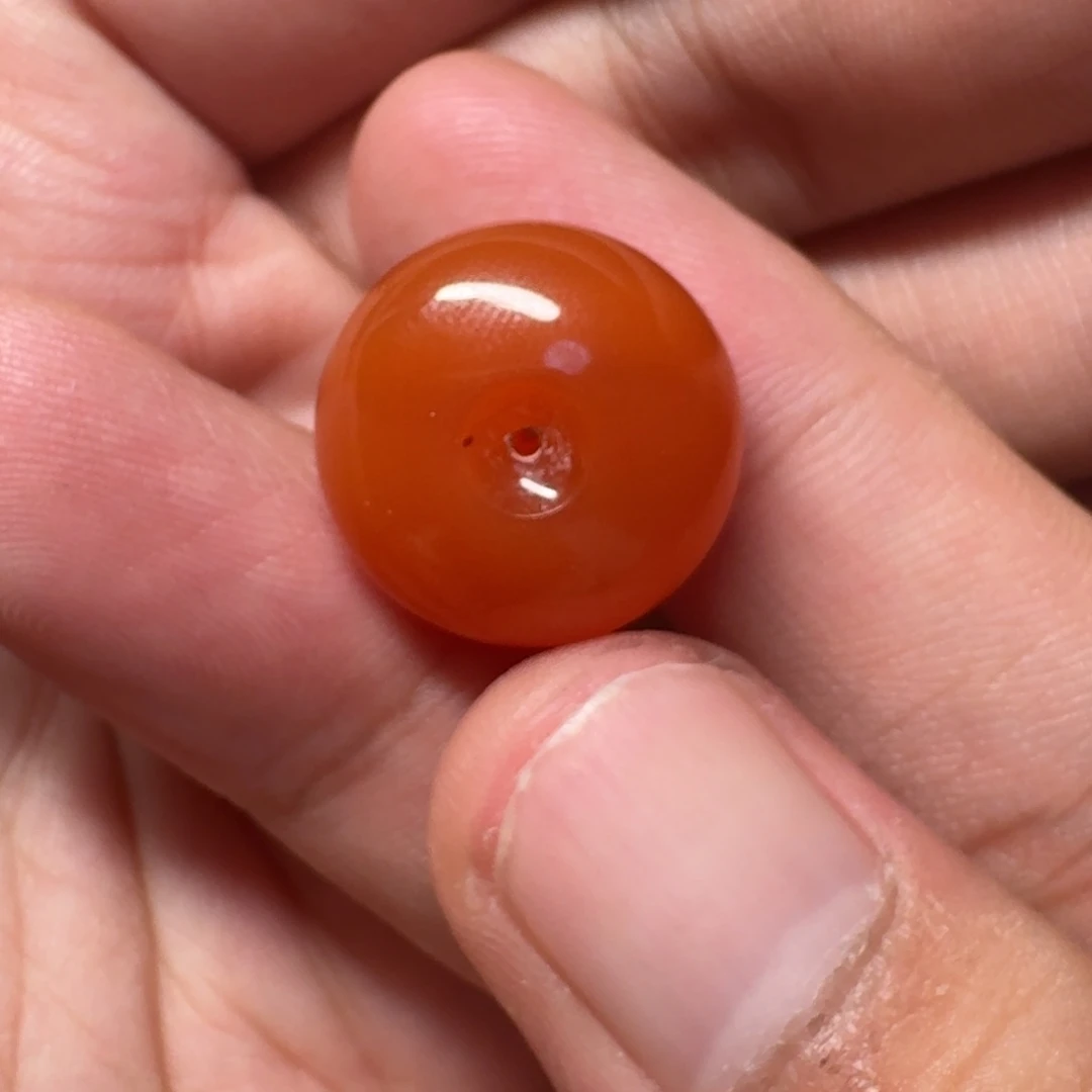 南红玛瑙平安扣未镶嵌樱桃红平安扣18✖️11.5mm