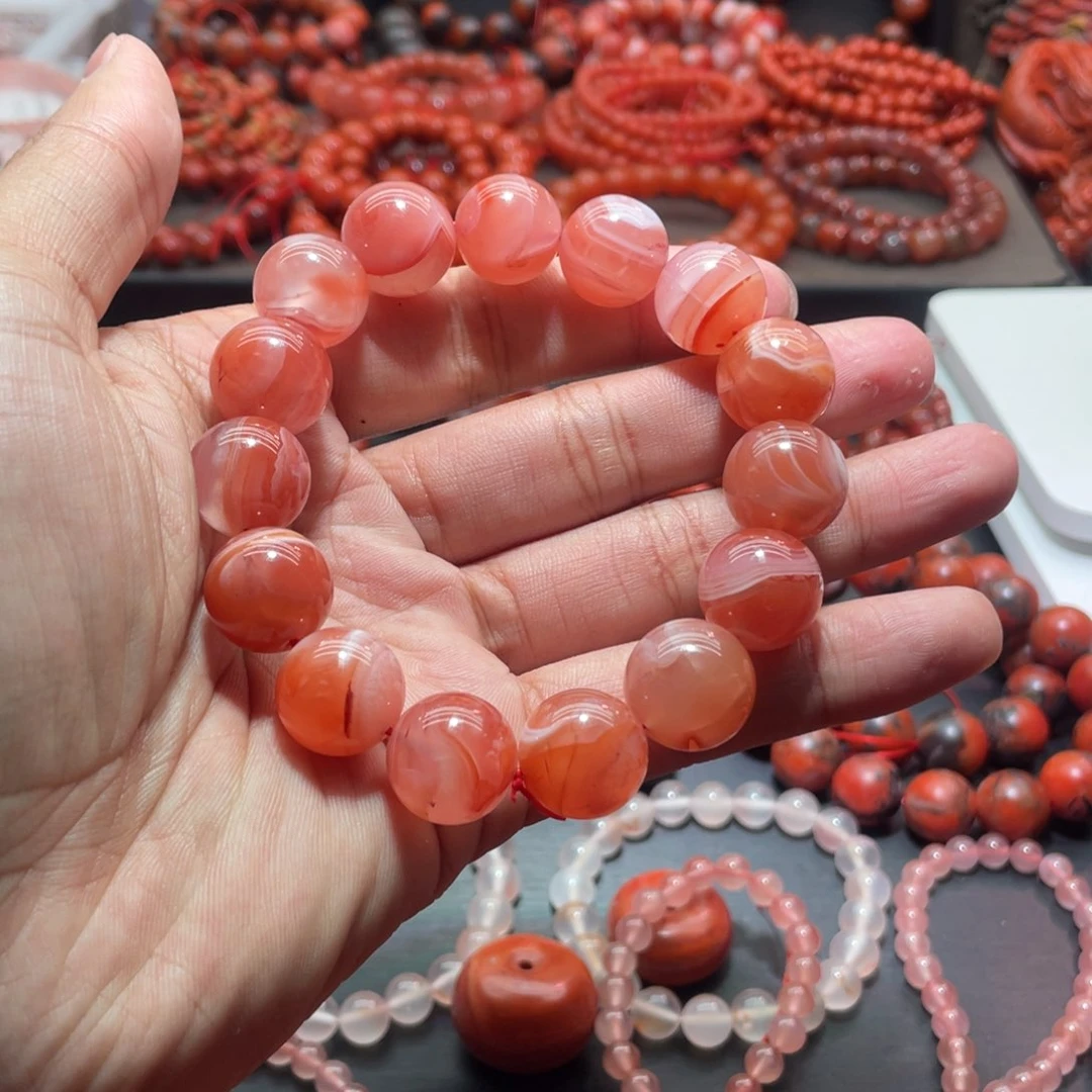 南红玛瑙手链未镶嵌