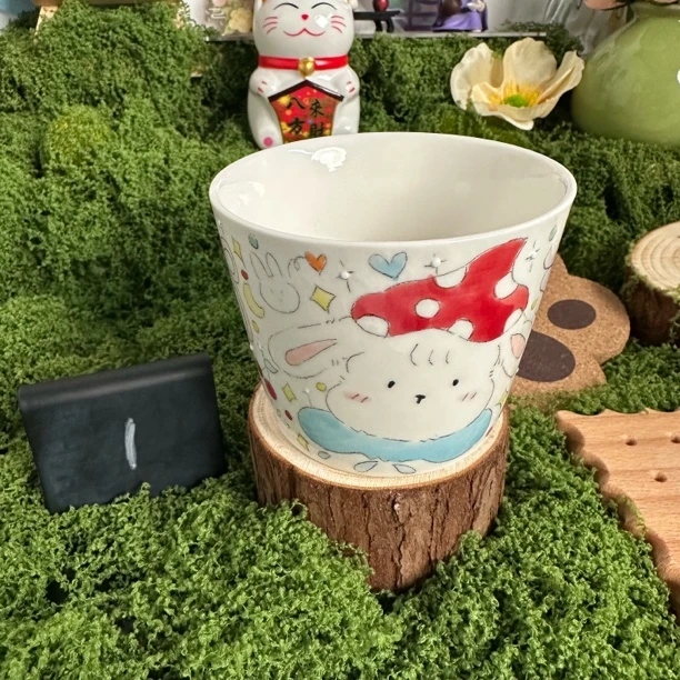 釉下彩猪口杯茶杯