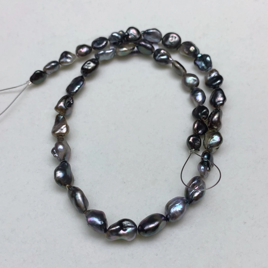 银S925镶嵌海水珍珠项链玫**主