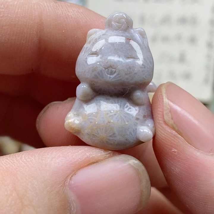 硅化珊瑚（珊瑚玉）未镶嵌颈饰小