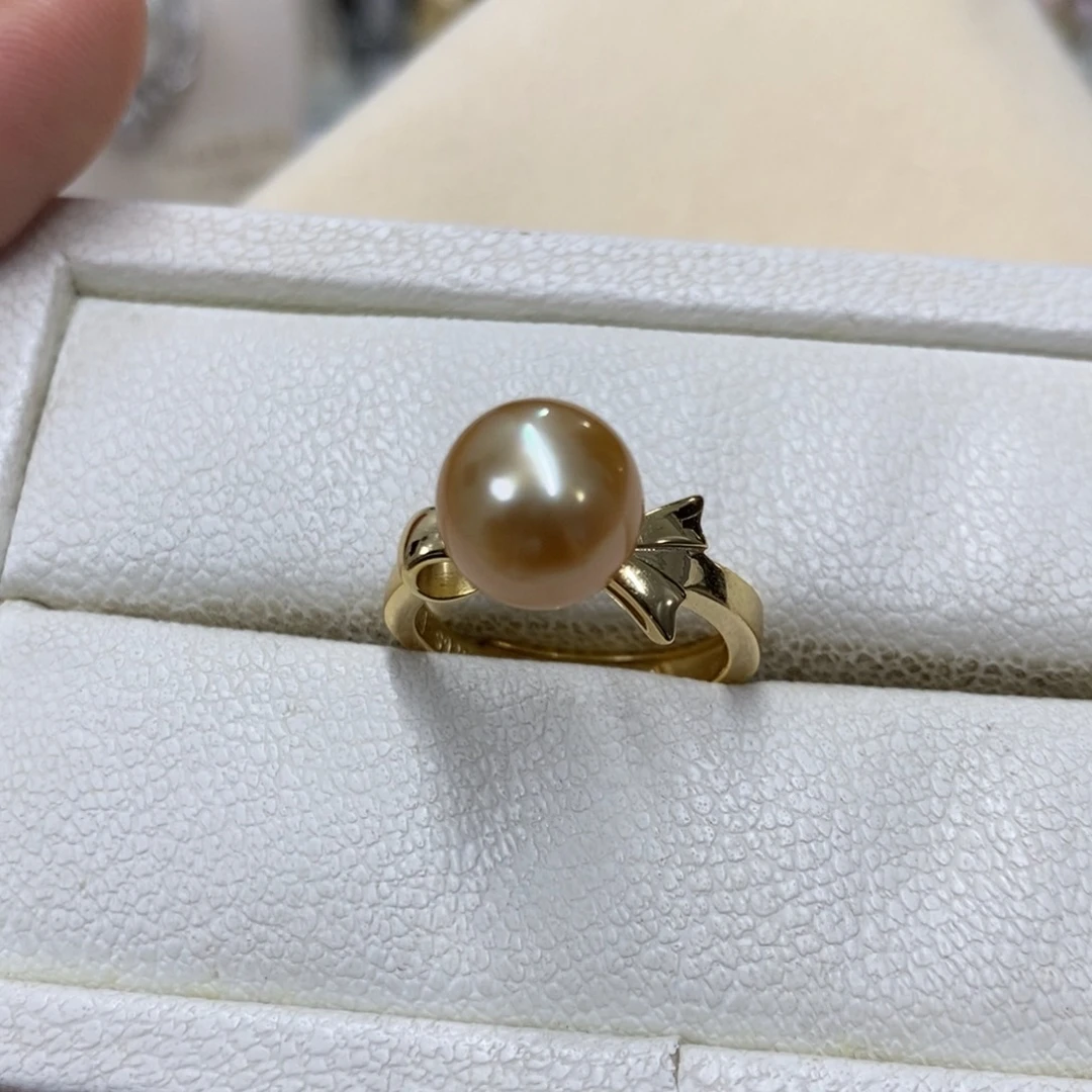 银S925镶嵌戒圈海水珍珠，链接18