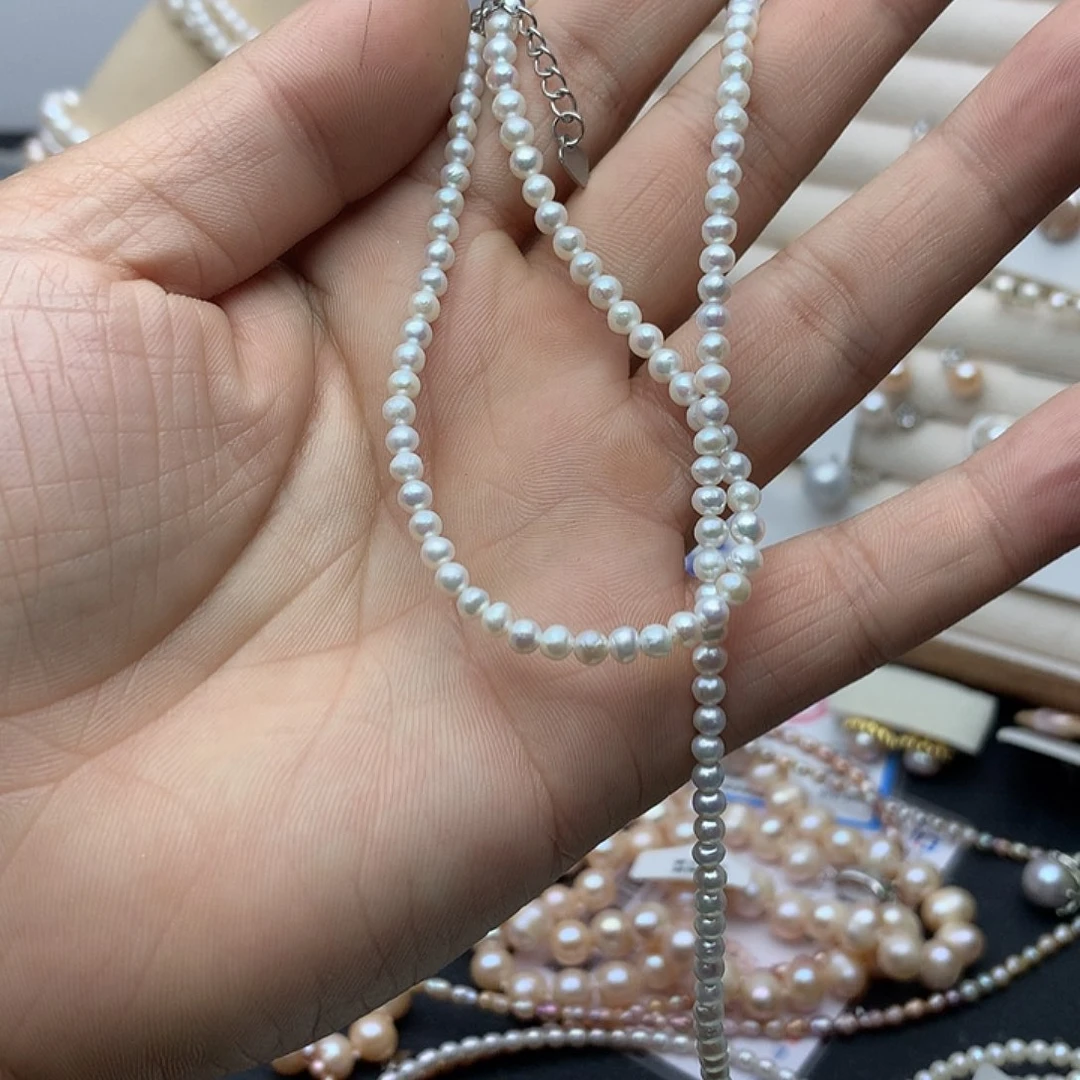 淡水珍珠3-4未镶嵌六****?x14项链