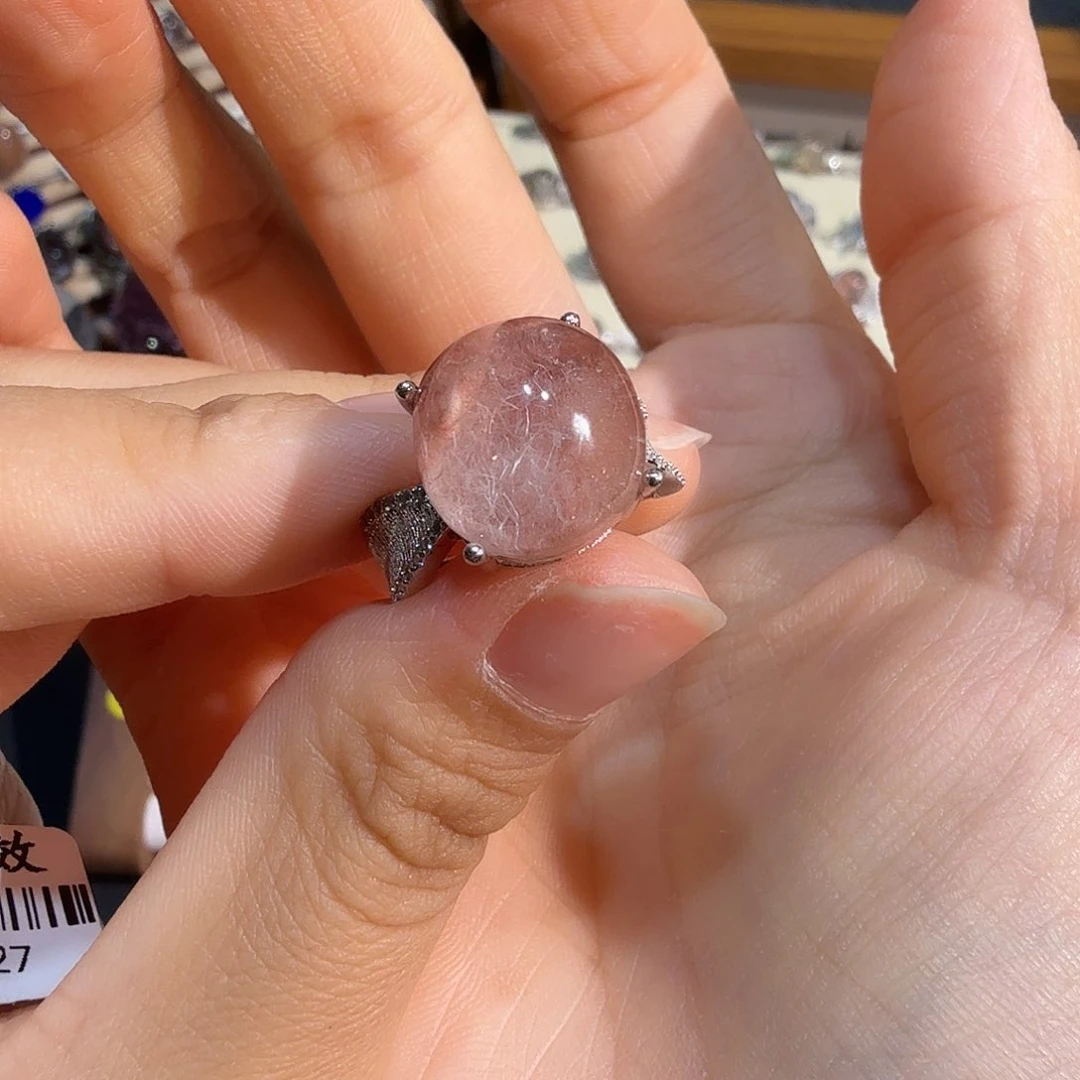 水晶戒指银S925镶嵌?***?戒指