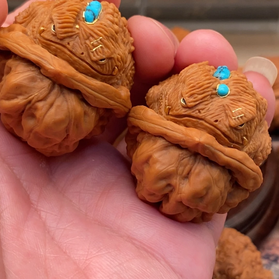 大***ぐ把件核桃金蝉蛤蟆头精工