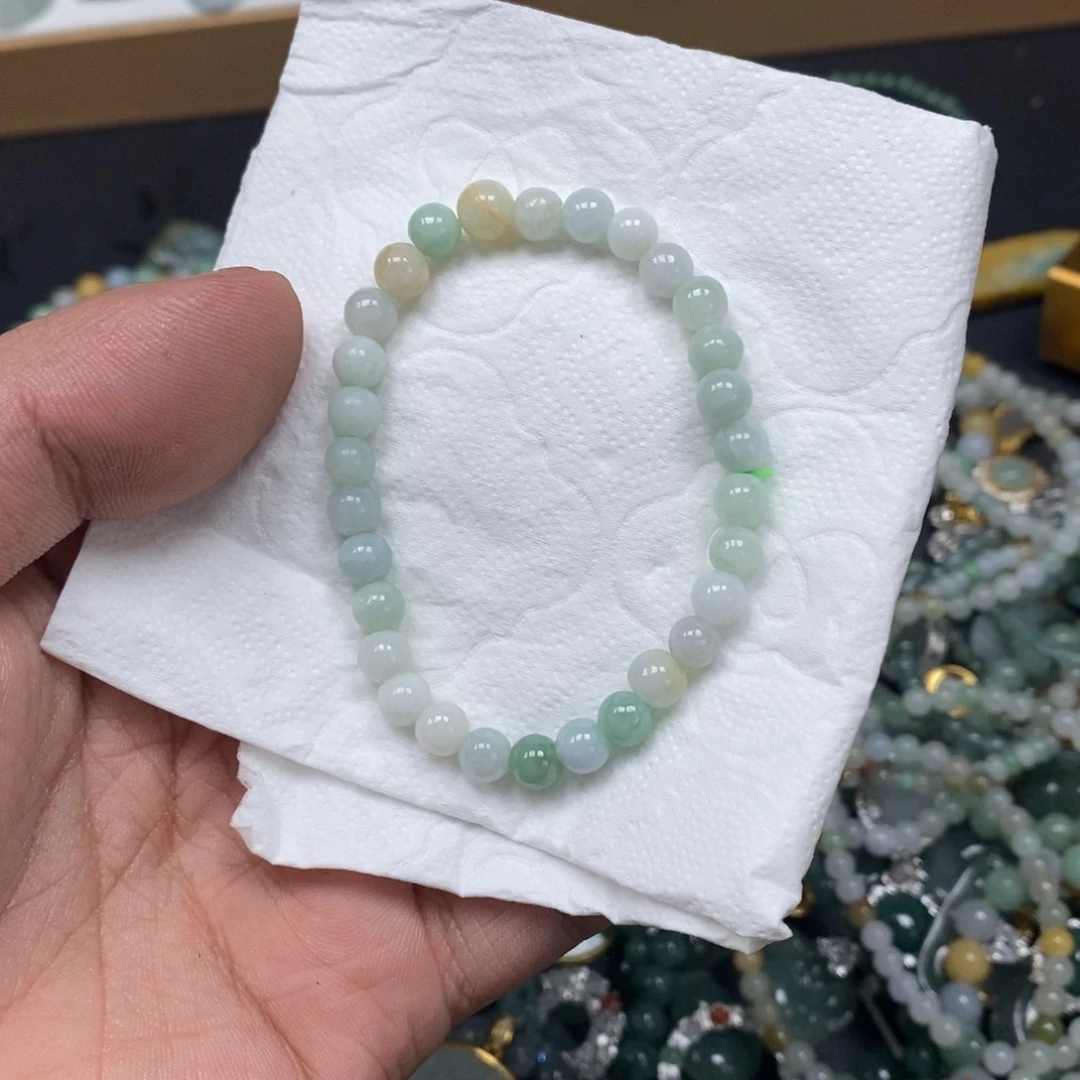 翡翠未镶嵌手链天然a货翡翠90