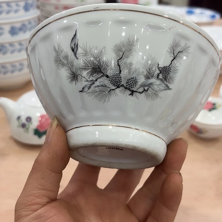 15公分高脚土地菜碗微瑕