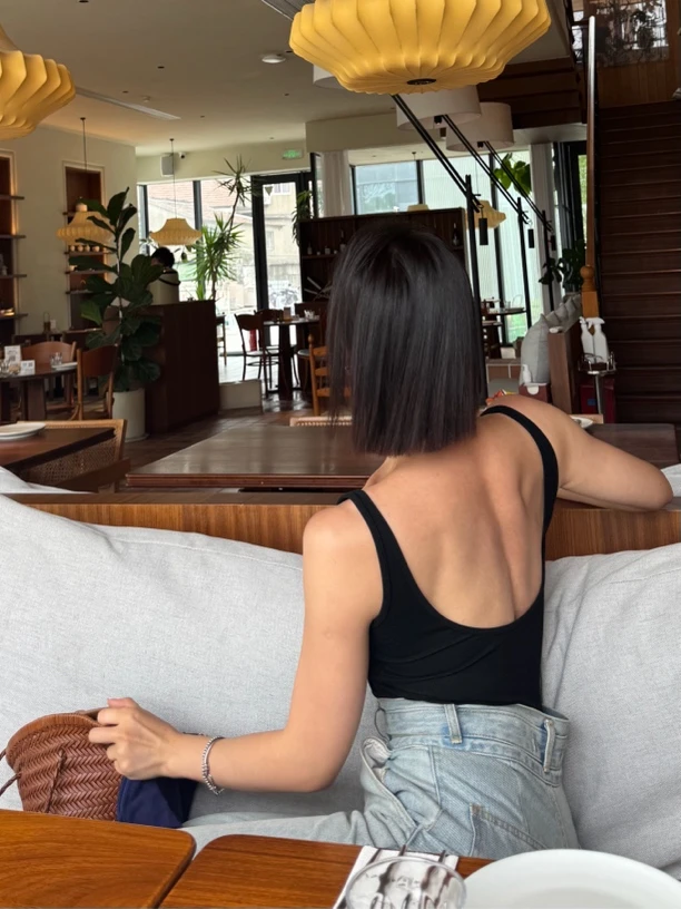 夏季美式带胸垫露背吊带小背心女外穿美背文胸一体内搭上衣