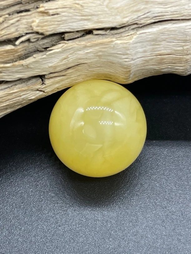 原矿蜜蜡俄料原矿黄白花珠子16mm