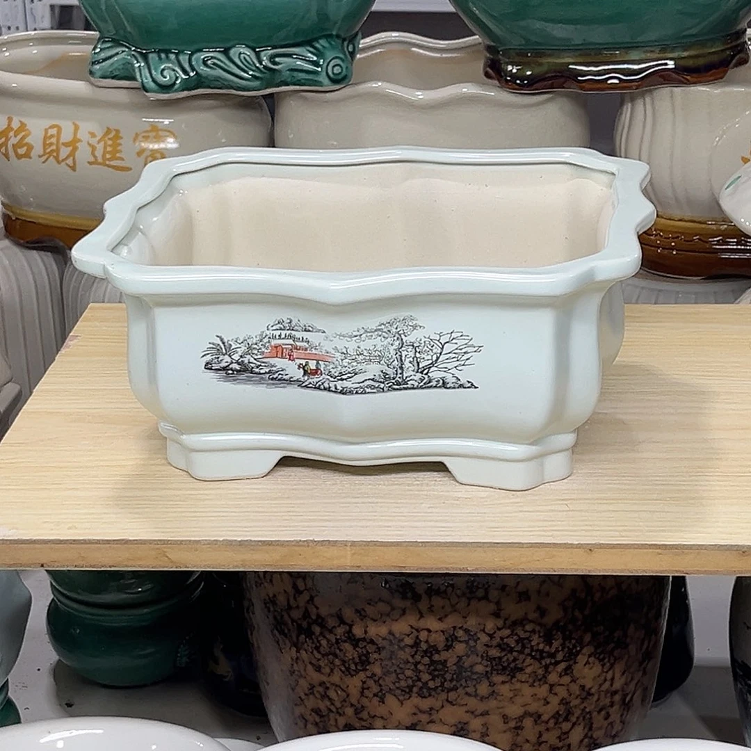 陶瓷绿植多肉微瑕花盆口径26*20*12
