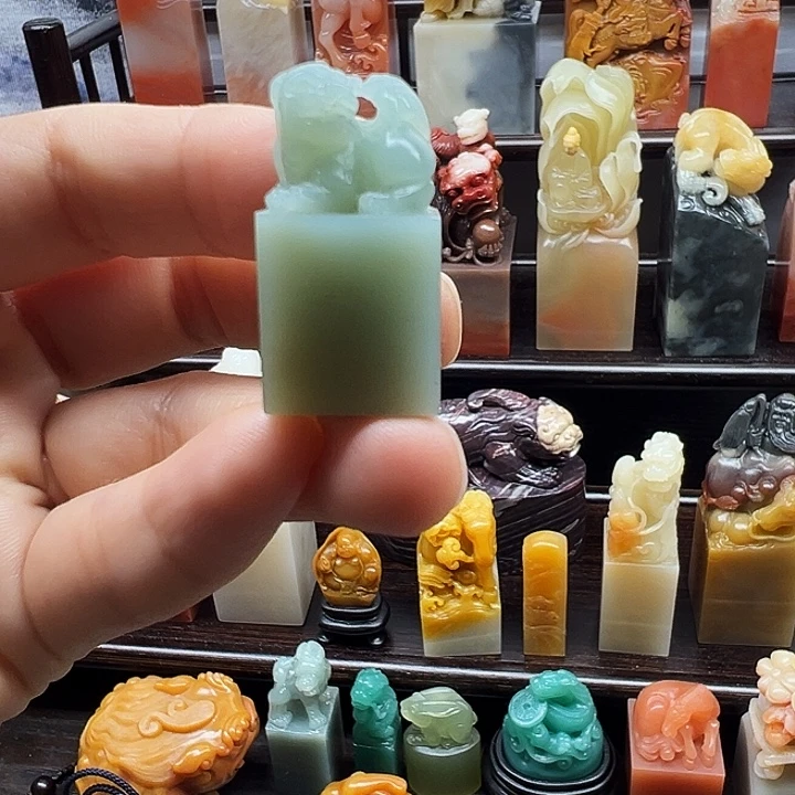 寿山石印石寿山石手工雕刻
