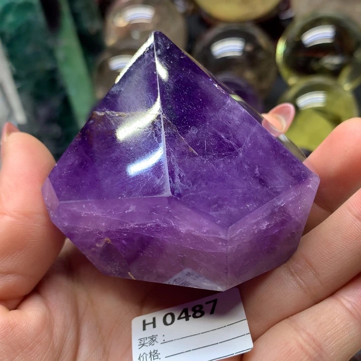 紫晶1未镶嵌菠*蜜0487紫水晶
