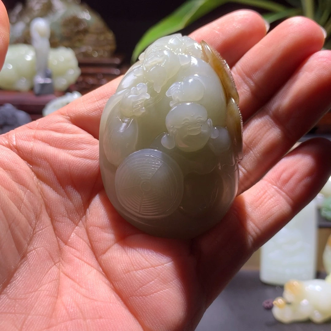 和田玉未镶嵌挂件