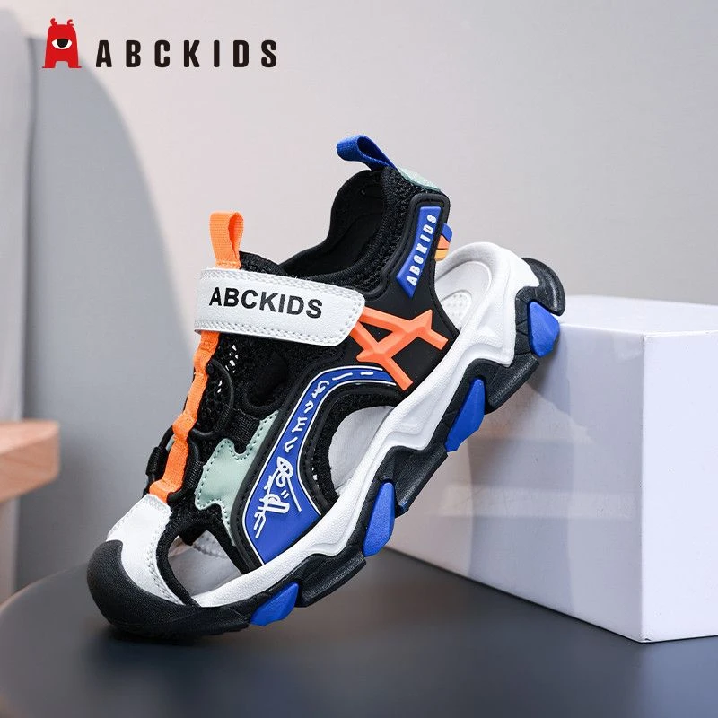 Abckids童鞋儿童凉鞋男童夏季新款户外休闲凉鞋包头防撞沙滩凉鞋