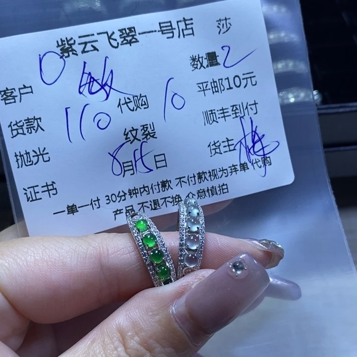 敏***人翡翠银S925镶嵌颈饰天然翡翠