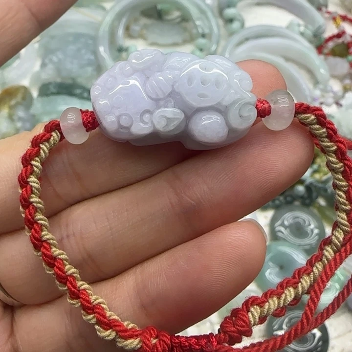 翡翠未镶嵌手链貔貅手绳